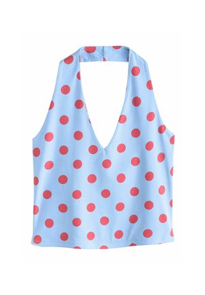 Next, REGULAR FIT - HALTER NECK TOP . - Top - blue red polka dot