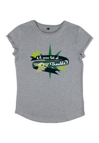 Henry Tiger STAR WARS THE MANDALORIAN YODA STAR TROUBLE - T-shirt z nadrukiem