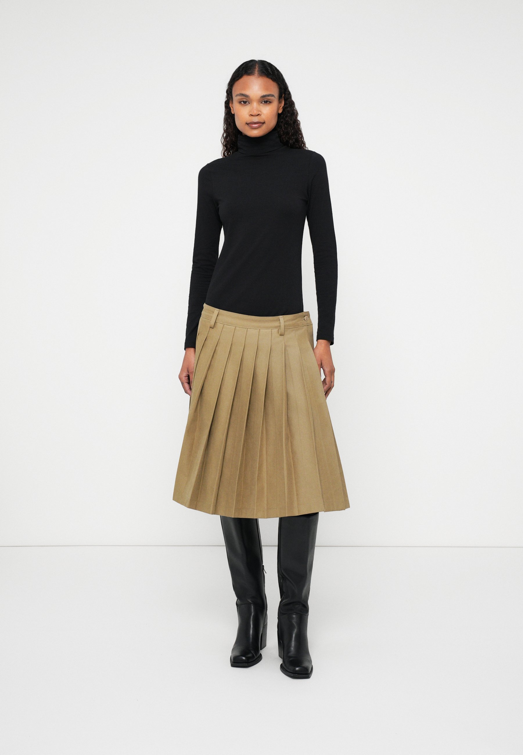 7 for all mankind PLEATED MIDI SKIRT COMFORT - Pleated skirt