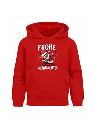 MoonWorks WEIHNACHTSMOTIVE LUSTIGE GESCHENKE OUTFIT - Kapuzenpullover - dabbing santa rot