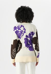 Marimekko LUMOAVA PIONI - Cardigan - light beige/brown/violet