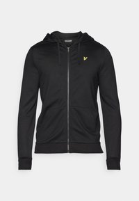 FULL-ZIP FLY FLEECE HOODIE - Fleecejacka - jet black