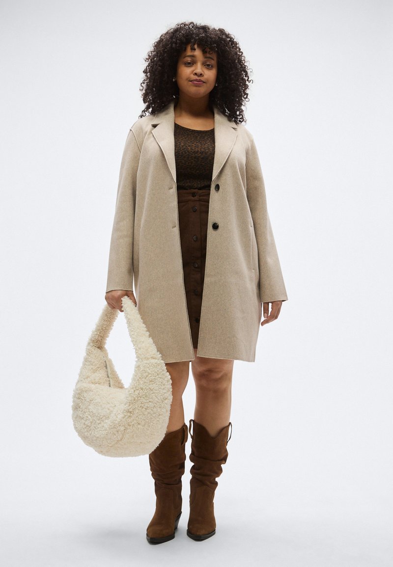 Only Carmakoma Dames Carvalerie trenchcoat OTW Noos, Ginger Root, x_l, Ginger Root., XL