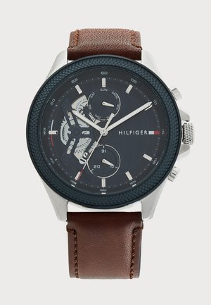 Tommy Hilfiger, CLARK - Хронографски часовник - silver-coloured/brown/blue