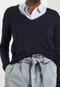 s.Oliver Stickad tröja - dark blue