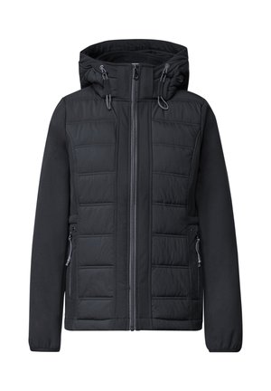 Street One, SOFTSHELJACKE MIT KAPUZE UND STEPPDETAILS - Veste mi-saison - obsidian blue
