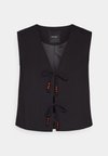 VMWAVE STRING WAISTCOAT - Strukirani kaput - black
