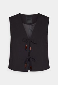 Vero Moda VMWAVE STRING WAISTCOAT - Strukirani kaput - black