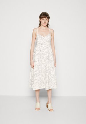 Madewell ALEXA RUFFLE BODICE BUTTON DOWN MIDI DRESS PRINT - Skjortekjole - lighthouse