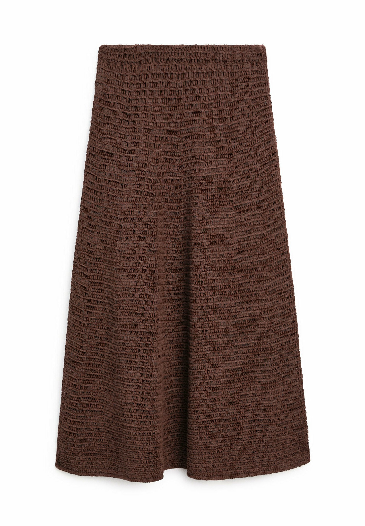 Massimo Dutti CROCHET - Maxi skirt - mottled bordeaux