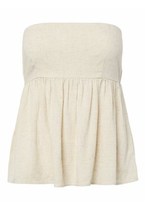 Pieces, PCPIA STRAPLESS LINEN BLEND - Débardeur - birch