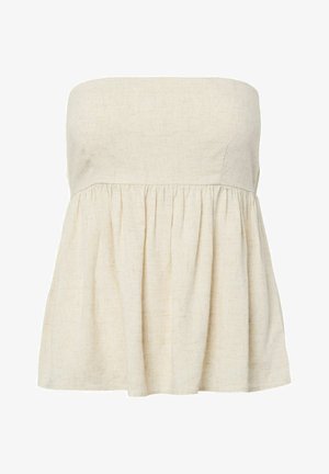 Pieces, PCPIA STRAPLESS LINEN BLEND - Débardeur - birch