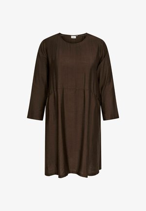 ONLY Carmakoma, DRESS CARJOANNA MIDI DRESS - Robe de jour - coffee bean
