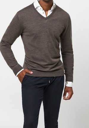 Strickpullover - taupe