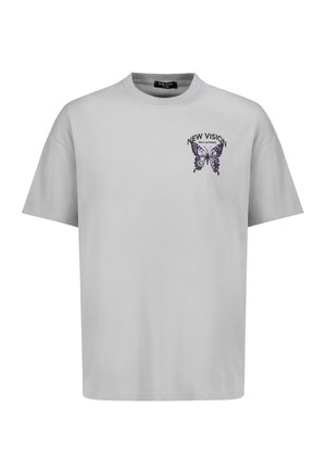 LOCKERES PRINT MIT MOTIV AUF BRUST UND RÜCKEN FÜR DEINEN STREETSTYLE - Print T-shirt - hellgrau