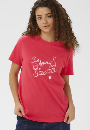 PEMILIOSZ  - T-shirt imprimé - geranium