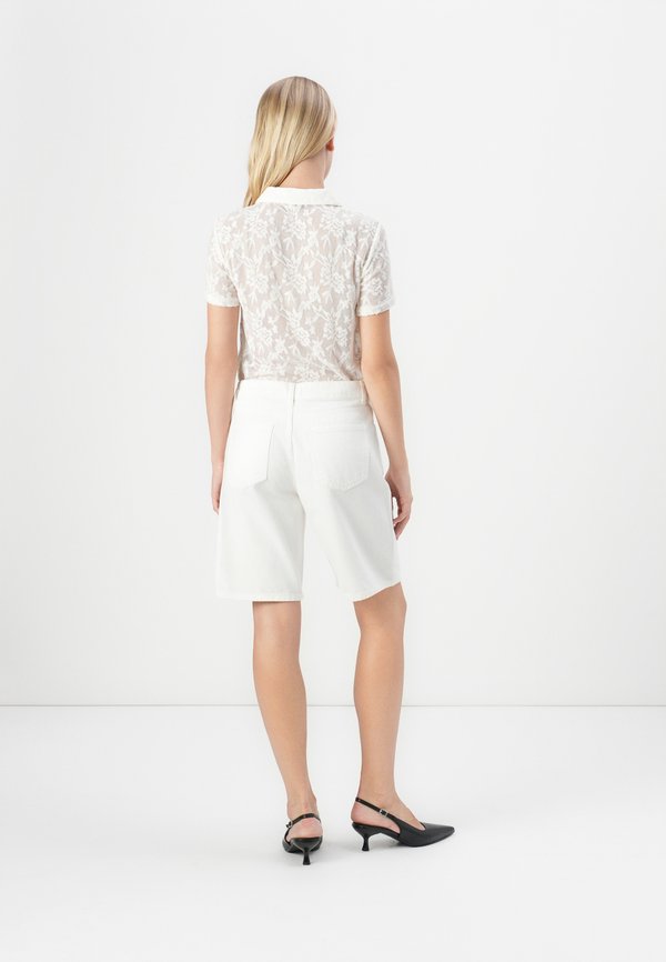 DANK LONG - Denim shorts - ecru4