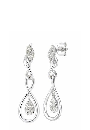 DIAMOND FIGURE EIGHT DROP DESIGN - Pendientes - white gold-coloured