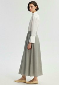 Touché Privé GINGHAM - Falda larga - khaki