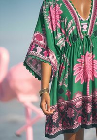 Love & Roses TROPICAL KAFTAN  - Rochie de zi - green