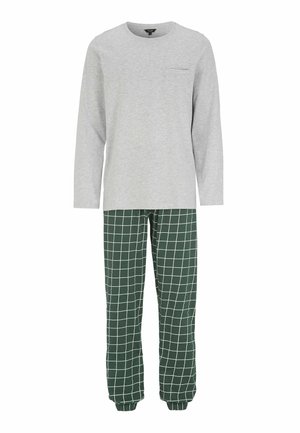 SET - Nattøj sæt - grey checked
