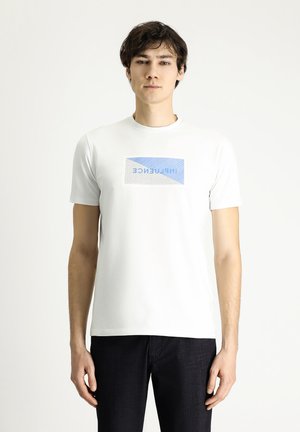 CREW NECK - T-Shirt print - ecru