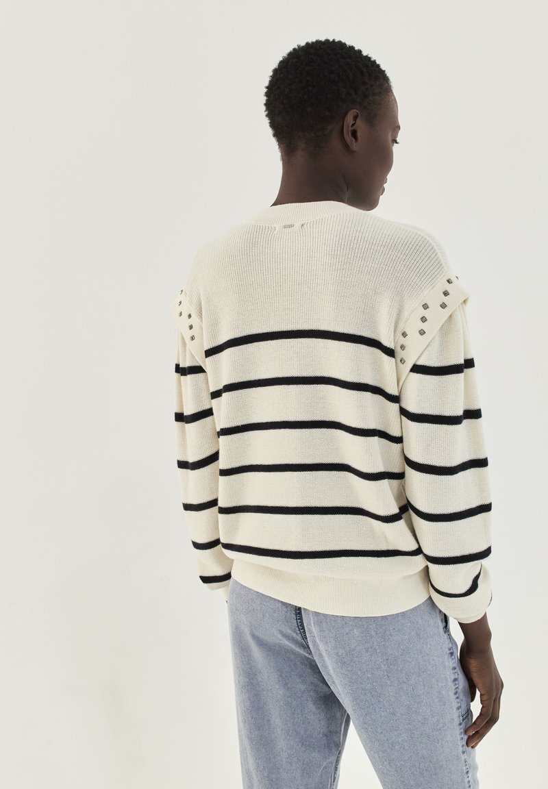 Damen Strickjacken | IKKS SAILOR Strickpullover blanc cassé/weiß - LE87832 Damen Strickjacken | IKKS SAILOR Strickpullover blanc cassé/weiß - LE87832