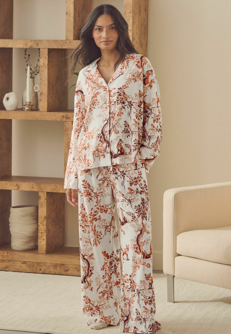 Next FLANNEL THROUGH - REGULAR FIT - Pyžamová súprava - ecru fox