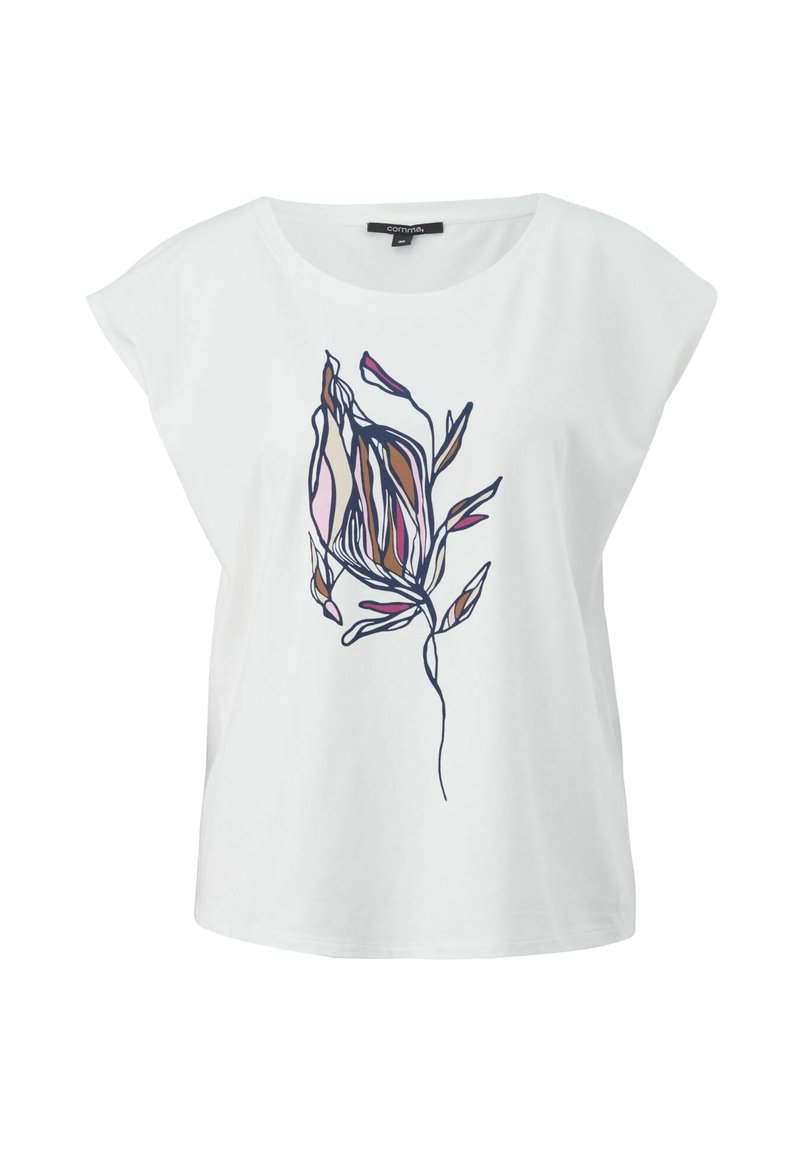 Damen T-Shirts | comma T-Shirt print weiß - AW44521 Damen T-Shirts | comma T-Shirt print weiß - AW44521