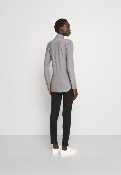 Polo Ralph Lauren HEIDI LONG SLEEVE - Blusa com botões - dark charcoal heather