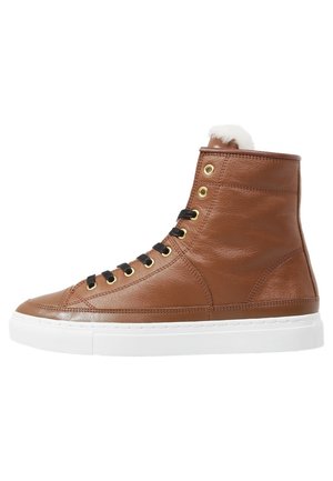 Sneakers high - cognac
