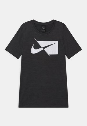 Print T-shirt - mottled grey