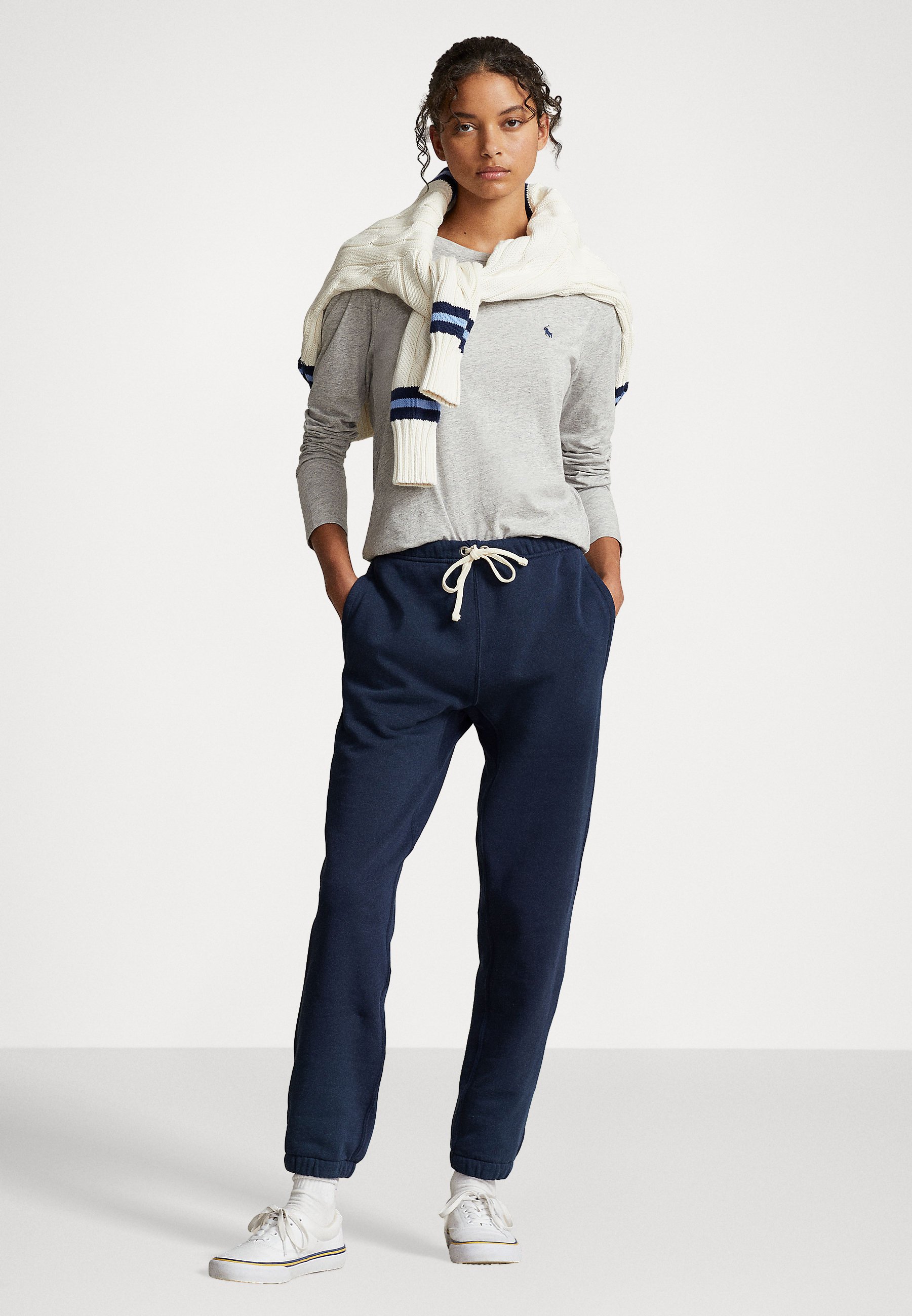 Polo Ralph Lauren LONG SLEEVE JERSEY CREWNECK TEE - Long
