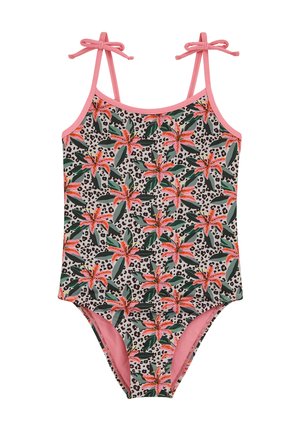 Badedragt - pink green black