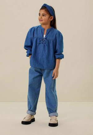 MIT SCHLEIFEN - Blouse - blau