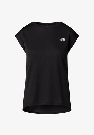 Mustat lyhythihaiset t-paidat, jotka on valmistettu pehmeästä kankaasta. Sisältää ympyräkauluksen ja logon painettuna rintaan. Rentoa, hieman löysää istuvuutta ja kaareva helma.