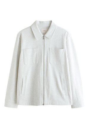 Next, REGULAR FIT - SIGNATURE FULL ZIP SHACKET  . - Leichte Jacke - grey marl