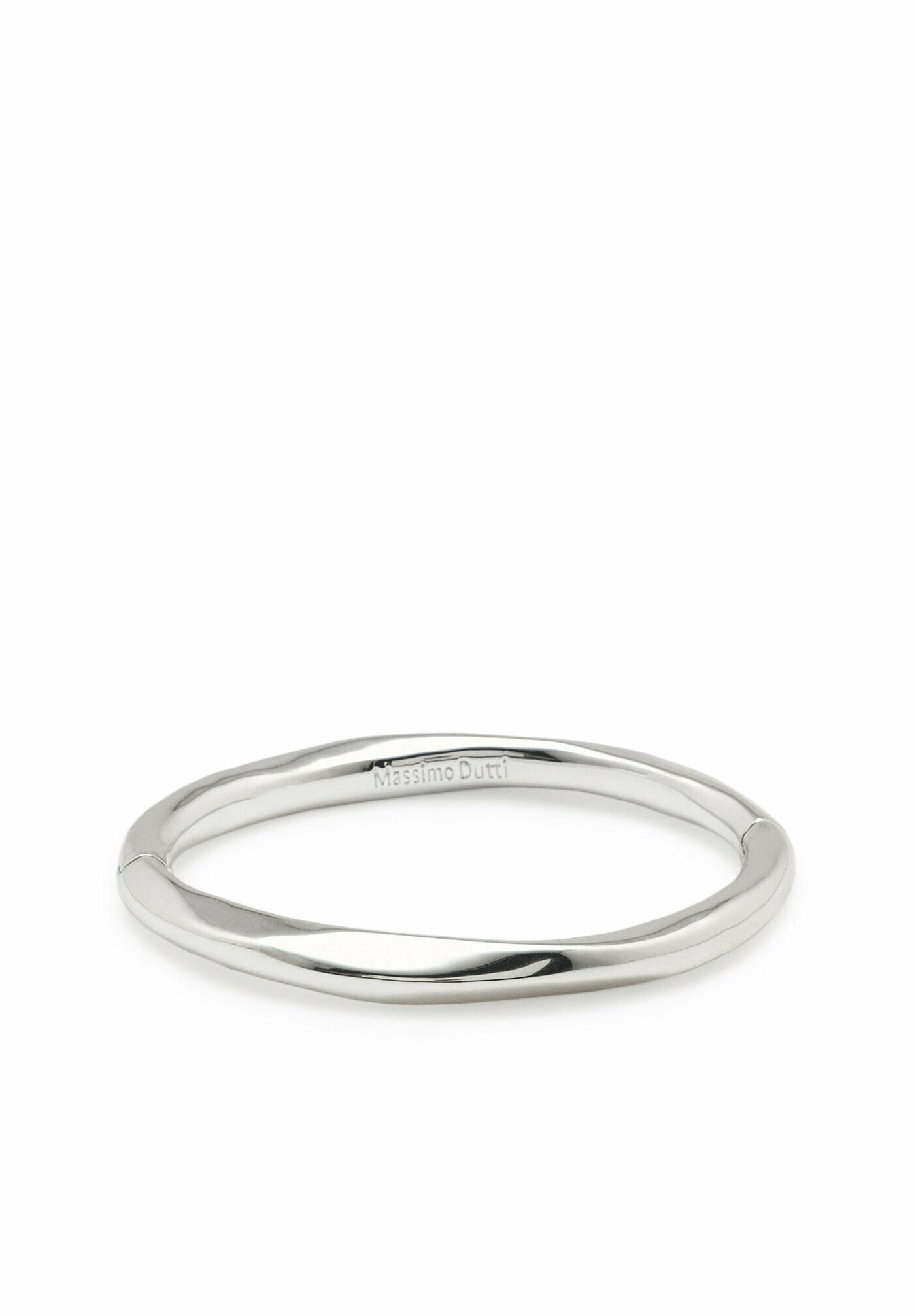 Massimo Dutti TEXTURED RIGID - Bracelet - silver coloured