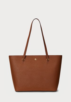 CROSSHATCH LEATHER MEDIUM KARLY TOTE - Rokassoma - light brown