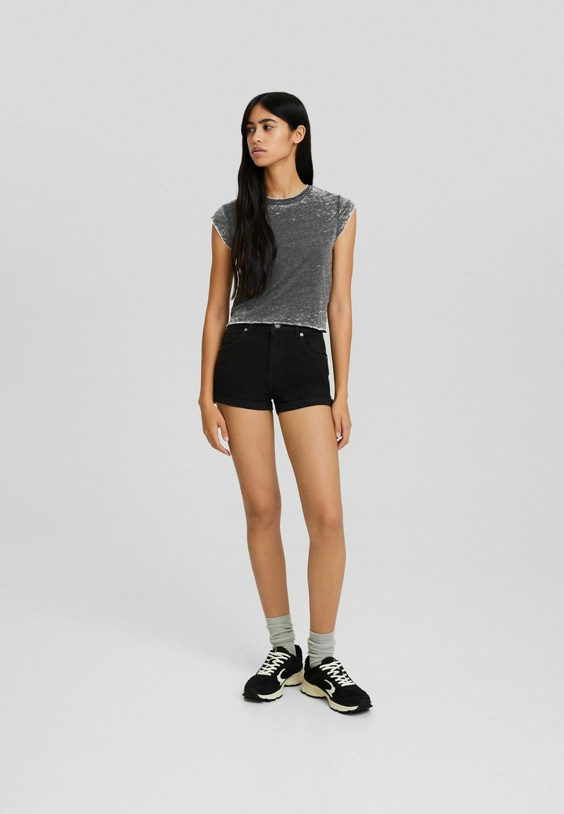 Bershka Jeansshort zwart