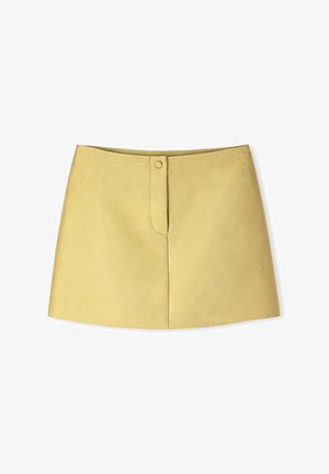 Ipekyol SLIM FIT SHINY TEXTURED - Minifalda - olive