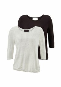 Unausgewählt, offwhite gemustert schwarz