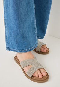 Tamaris Mules - silver glam