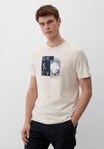 S.Oliver BLACK LABEL T-shirt Imprimé - Pink/marron - ZALANDO