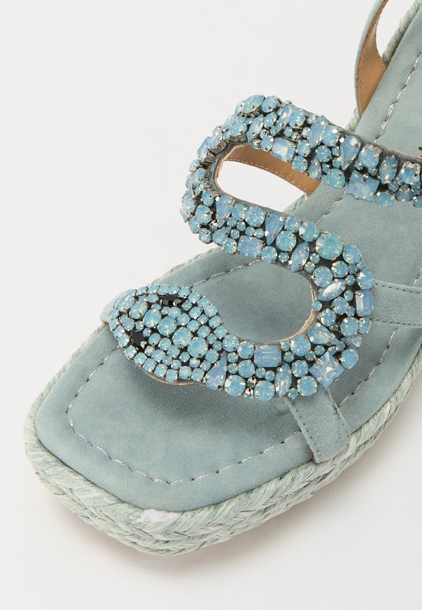 Platform sandals - azul jaspeado3