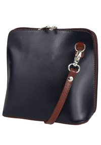 DrachenLeder Umhängetasche - blau/braun