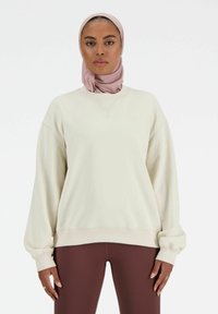 New Balance ATHLETICS FRENCH TERRY CREW - Felpa - linen