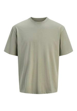 Kortærmet t-shirt i lysegrøn bomuld. Klassisk crew neck design, afslappet pasform med sidesømme, glat tekstur og uden synlige mønstre.