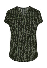 Yours Clothing ABSTRACT TEXTURED - Camicetta - khaki