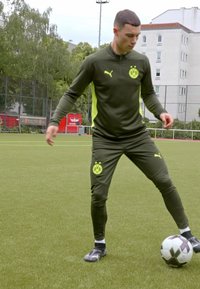 Puma BVB BORUSSIA DORTMUND TRAINING 1/4 ZIP - Sporto klubų atributika - myrtle/yellow alert